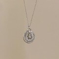 wholesale S925 Sterling Silver Rotating Gourd Pendant Necklace, New Chinese Style, Unique and Niche, Light Luxury Sweater Collarbone Chain-0-2