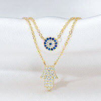 S925 Sterling Silver Butterfly Moissanite Layering Necklace-Style Z [Clearance Sale - Free Shipping] Gold - Zircon  925 Silver