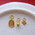 wholesale Metal: 925 ancient silver gold-plated fittings, purse, Tsangpa Gyare, gourd, vajra bell pendant, tassel pendant for DIY-0-2