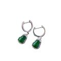 wholesale S925 Sterling Silver Natural Jadeite Gourd Earrings with Ear Hooks, Celebrity Yang Mi's Same Style, Live Streaming Jewelry Supply-0-4