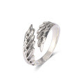 wholesale S925 Sterling Silver Angel Wing Ring, Niche Design, Personality Band, Adjustable Index Finger Ring, Cross-Border New Accessory-0-4