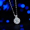S925 Sterling Silver Moissanite Sunflower Necklace, Viral Factory Wholesale-0-1