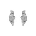 wholesale S925 Sterling Silver 626 Korean Version Ins Small and Edgy Design Minimalist Versatile Irregular Surface Texture Earrings for Women-0-5