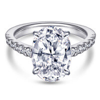 wholesale S925 Sterling Silver High-Carbon Diamond Ring Stack Ring Oval Zircon Pendant Necklace Women's Earrings European Style Jewelry Set-Ring TL-536>US size 6#