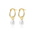 wholesale S925 Sterling Silver Retro Glass Bead Earrings With Pearl Accents For Women-0-11