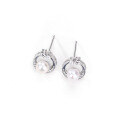 wholesale S925 Sterling Silver Happy Planet Necklace Women's Small Design Fresh Stud Earrings Ring Jewelry Set-0-6
