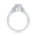 S925 Silver Custom Moissanite Women's Trendy Ring, Hypoallergenic-0-0