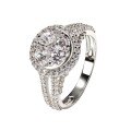 Wholesale Starry Zircon Ring, Alloy Rhinestone Design, High-End Moissanite Style-0-3