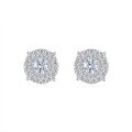 wholesale S925 Sterling Silver Minimalist Luxury Earrings for Women, Elegant Wedding Fashion Premium Moissanite Simple Six-Prong Stud Earrings-0-15