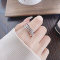 wholesale S925 Silver Cloud Tide Pavilion Fashion Geometric Minimalist Ins Niche Design Open Adjustable Ring-0-3