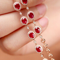 wholesale S925 Sterling Silver French Retro Luxury Love Heart Chain Pavé Diamond Bracelet for Women, Versatile and Stylish-BS0150-Rose Gold 925 Silver