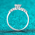 S925 Sterling Silver Moissanite Ring, Dainty and Versatile for Daily Wear-0-1