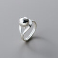 wholesale 990 Sterling Silver Fresh Sweet Ins Style Exquisite Minimalist Wish-Fulfilling Beaded Sphere Ring R02745-0-0