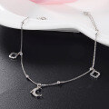 wholesale S925 silver source factory new style zircon minimalist fashion ladies ankle chain jewelry wholesale-0-3