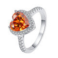 wholesale S925 Sterling Silver 1-Carat Heart-Shaped Moissanite Ring for Women, High-End Sense Jewelry Silver Accessories-0-13