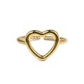 wholesale Metal material, cross-border hot seller hollow heart ring for women, distressed vintage Valentine's Day ring, simple and versatile, factory direct sourcing-0-4