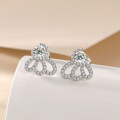 wholesale S925 Sterling Silver Fashion Zircon Ear Studs, Niche High-End European and American Designer Style, Wholesale Pure Silver Earrings-0-4