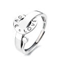 wholesale S925 Sterling Silver LOVE Letter Circle Ring Ins Minimalist Style Japanese Korean Versatile Fashion Index Finger Ring-0-4