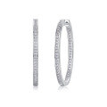wholesale 925 Sterling Silver European & American Fashion Light Luxury Women's Earrings, High-End Elegant Large Hoop Earrings, Cross-Border Hot-Selling Moissanite Studs-0-1