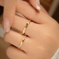 wholesale S925 Silver New Twisted Ring for Women Wedding Band Ins Internet Celebrity Simple Minimalist Style-0-2