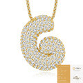 925 Silver Gold-Plated Letter Pendant Choker Necklace for Women-0-36