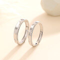 wholesale S925 Sterling Silver "Ocean Vow and Mountain Pledge" Couple Rings, a Pair of Light Luxury Niche Design Matching Bands for Girlfriend Valentine's Day Gift-0-0