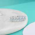 wholesale S925 Sterling Silver Moissanite Stackable Ring for Women, Stackable Couple's Ring, Birthday Gift for Girlfriend-0-1