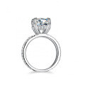 S925 Silver 8-Carat Oval Mint Green Moissanite Ring for Women-0-1