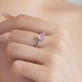 wholesale S925 Silver European and American New Ice-Cut Square Zircon Marquise and Round Zircon Border Design Dazzling Luxury Ring for Women-0-3