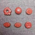wholesale Metal natural imperial cinnabar peace and prosperity coin auspicious clouds six-syllable mantra lotus handmade DIY jewelry bracelet accessories-0-0
