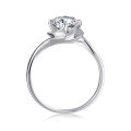 wholesale 9/10/14/18K Yellow Gold Rose Gold White Gold 1 Carat Moissanite Engagement Ring Minimalist Modern Cool-Tone Jewelry-0-3