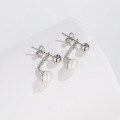 wholesale S925 Sterling Silver Japanese and Korean Minimalist Designer Elegant Pearl Ear Studs for Women, Ins Style Ear Piercing Cross-Border New Product-0-0