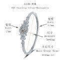 S925 Silver 3ct Moissanite Full-Drill Egg-Shaped Bracelet with Clasp-0-3