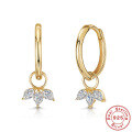 wholesale S925 Sterling Silver Petal Marquise Diamond Earrings,。-0-5