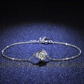 925 Silver Moissanite Clover Simple Women's Bracelet, Live Stream Hit Direct from Manufacturer-0-2