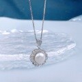 wholesale S925 Sterling Silver Freshwater Pearl Sunflower Pendant, Fashionable, Exquisite, and Elegant High-end Jewelry Gift for Mom-0-0
