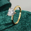 18K Gold Plated S925 Silver Moissanite Classic Heart Ring-0-1