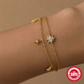 wholesale S925 Sterling Silver Trendy Octagram Diamond Bracelet, an Ins。-0-1