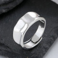 wholesale S925 sterling silver minimalist irregular geometric ring, ins, Korean and Japanese style, versatile elegant index finger ring-0-3