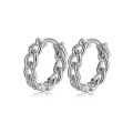 wholesale S925 Sterling Silver European and American Cross-Border Hit Chain Hoop Earrings, High-End Retro INS Earrings for Women-0-6