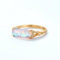 wholesale S925 Sterling Silver Japanese and Korean Light Luxury Fashion Opal Ring, Adjustable Minimalist Style Women's Holiday Gift Wholesale-0-1