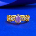 wholesale S925 Silver, Mu Jing Jewelry 5*7 Violet Ring Lace Row Ring Vintage Palace Style Advanced Live Xiaohongshu-0-0