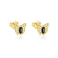 wholesale S925 Sterling Silver Animal Black Zircon Light Luxury Earrings, Women's Fashion Retro Trendy Minimalist Earrings-0-15