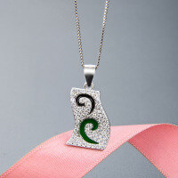 wholesale 925 Sterling Silver Cross-Border Amazon Accessories Women's Luxury High-End Geometric Pendant Drop Oil Full Diamond Collarbone Necklace-Single Pendant>925 Silver