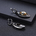 wholesale 925 silver Italian designer crafted earrings jewelry with natural citrine gemstone-0-2