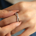 S925 Sterling Silver Hip-Hop Asymmetrical Row Ring with Moissanite-0-2