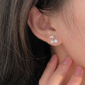 wholesale Sterling Silver Minimalist Cherry Earrings for Women, Small and Fresh, Exquisite, Girly, Korean Style Trendy Ear Accessories-0-1