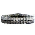 wholesale Sterling Silver 4*4 Princess Cut Silver Bracelet New Design by MuJing Jewelry, Ins, Simple and Elegant, High-End Sense, Light Luxury with Full Diamonds-0-4