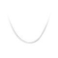 wholesale S925 Silver Necklace for Women, Simple Korean-style Flat Snake Chain, Personalized Smooth Surface Short Pendant, Ins-style Collarbone Chain Wholesale D3221-0-3
