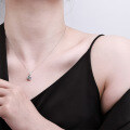 S925 Sterling Silver Waterdrop Plum Cut Zircon Necklace-0-2